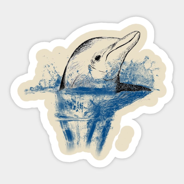 Blue Whale Sticker by Afe